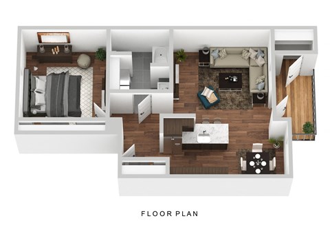 Wyndhaven Ridge Apartments in Newport, Oregon 1 Bed 1 Bath Floor Plan